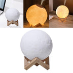Humificador Difusor Luna Aroma 3 Toques Led Lampara Con Base