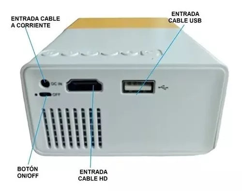 Video Beam Proyector Mini Led Hdmi Yg300 60 Pulgadas