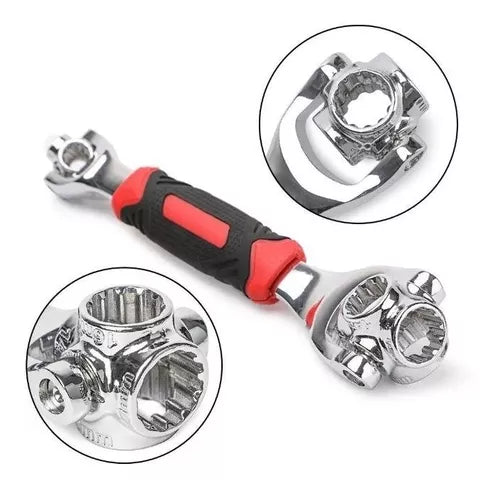 Llave Universal 48 En 1 Multifunción Con Cabezal Giratorio