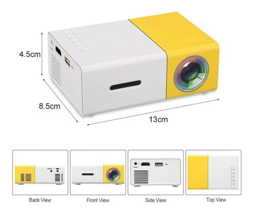 Video Beam Proyector Mini Led Hdmi Yg300 60 Pulgadas