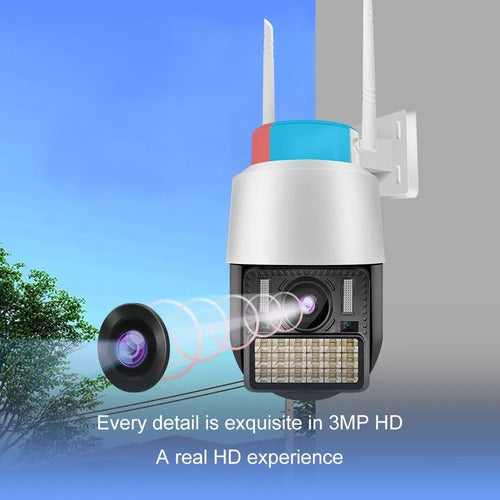 Cámara De Seguridad V380 Pro Wifi Ptz C166-h Para Exterior