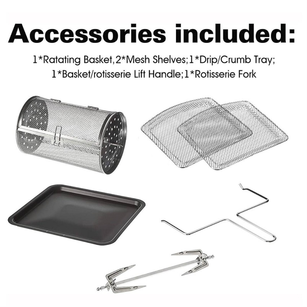 Horno Freidora 12 Lts Swisshome Power Oven 10 En 1 Digital