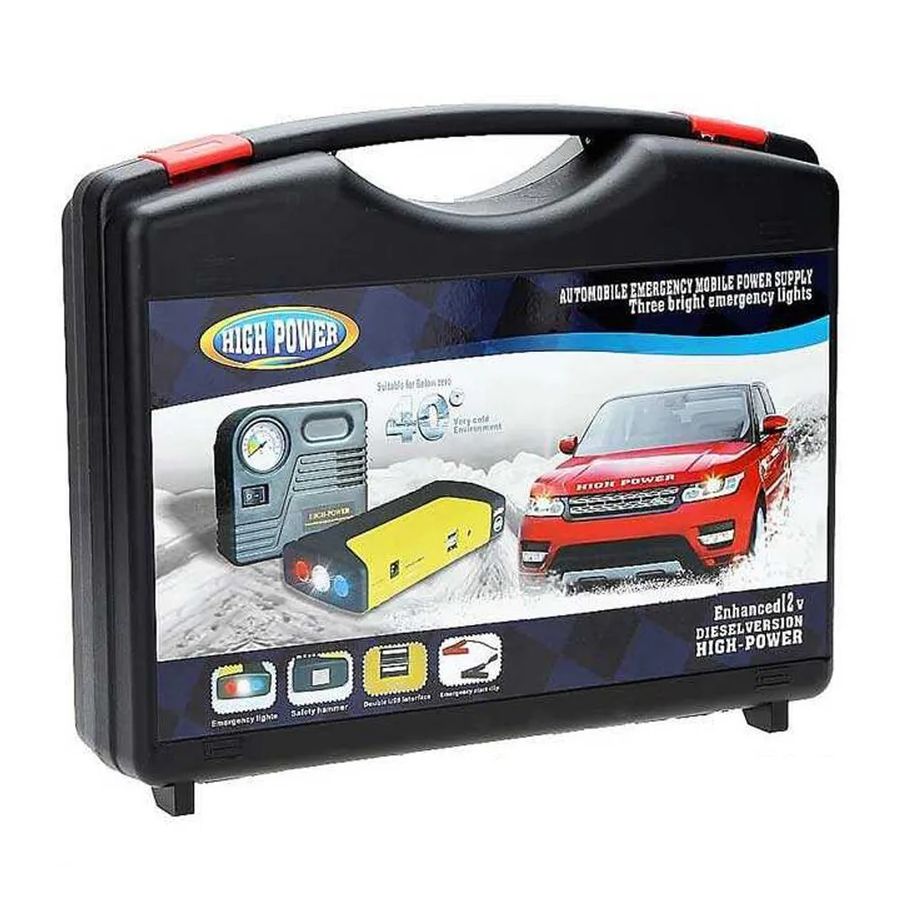 Iniciador Arrancador Baterias Carro Moto Compresor Kit 12v