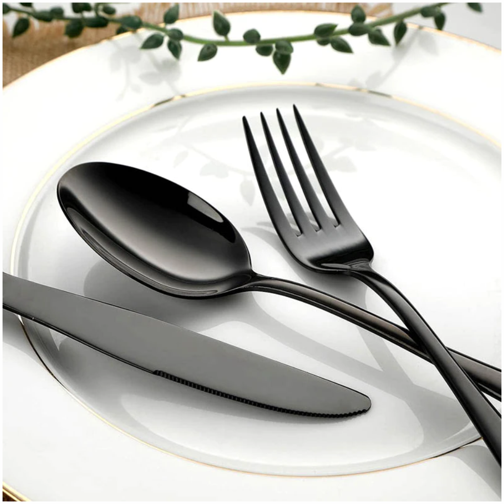 Juego De Cubiertos En Acero 36 Piezas Diseño Moderno Estuche