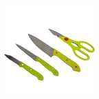 Juego De Cuchillos X5 Piezas Tijeras Tabla Picar Cocina