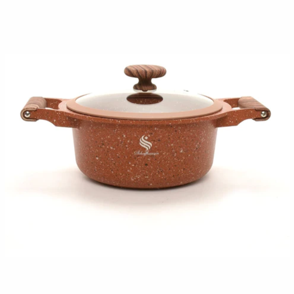 Batería Ollas En Granito 8 Piezas Schaffhausen Black Gold