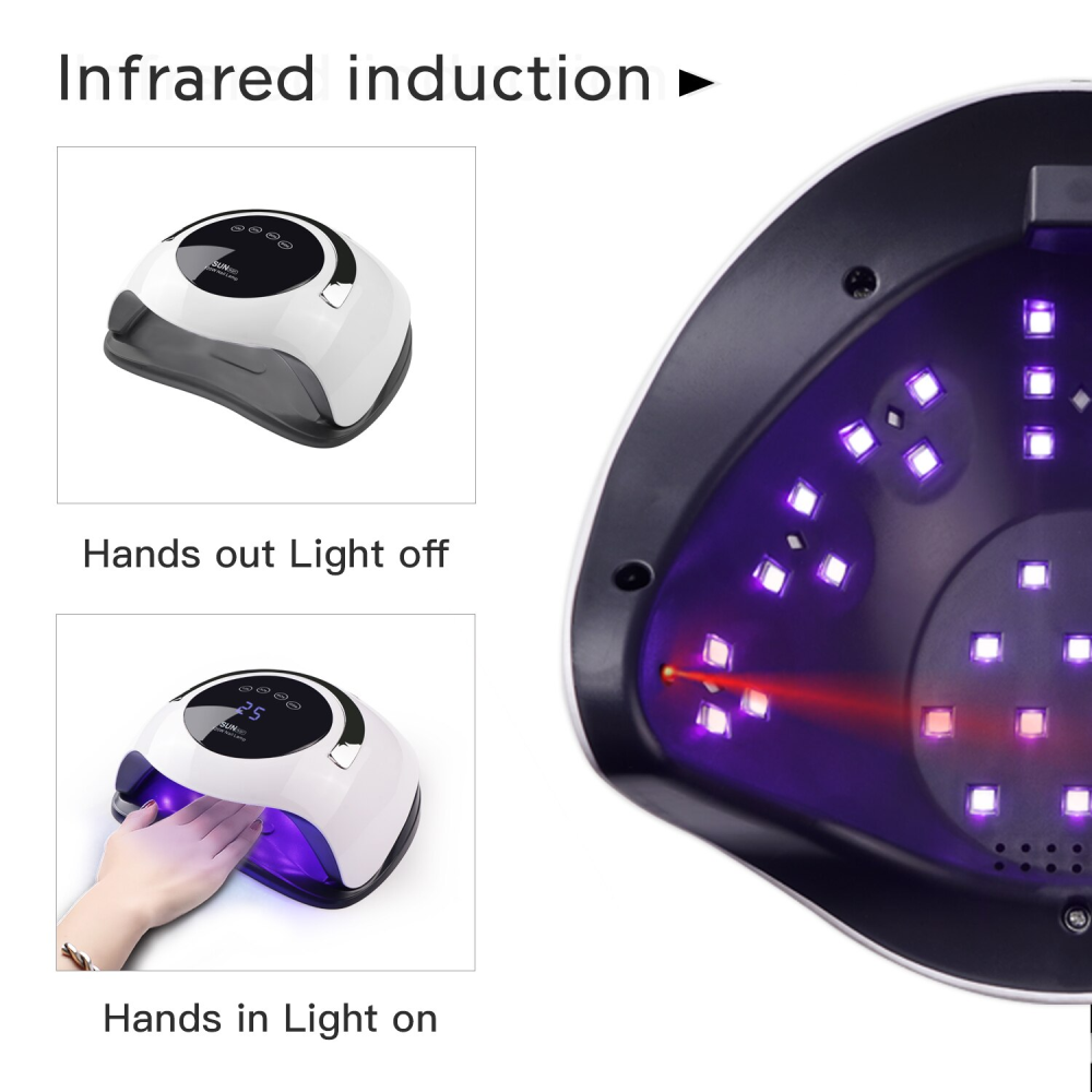 Lampara Secadora Uñas 120w Profesional Pantalla Temporizado