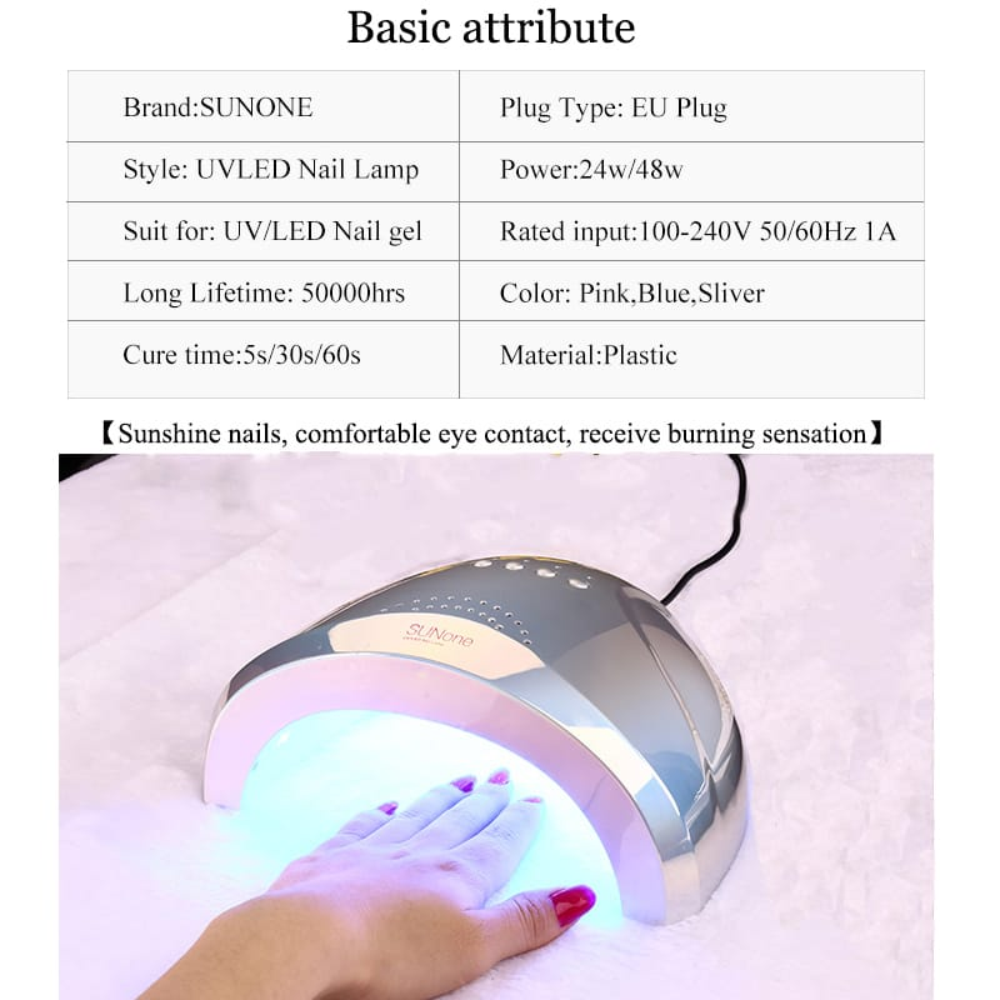 Secador De Uñas Lampara Uv Led 48w Temporizador