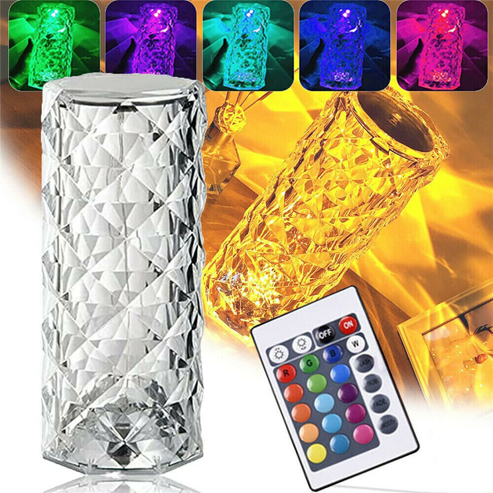 Lampara De Mesa Touch Tactil Control Remoto Rose Diamond