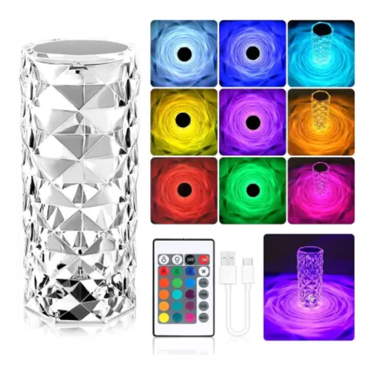 Lampara De Mesa Touch Tactil Control Remoto Rose Diamond