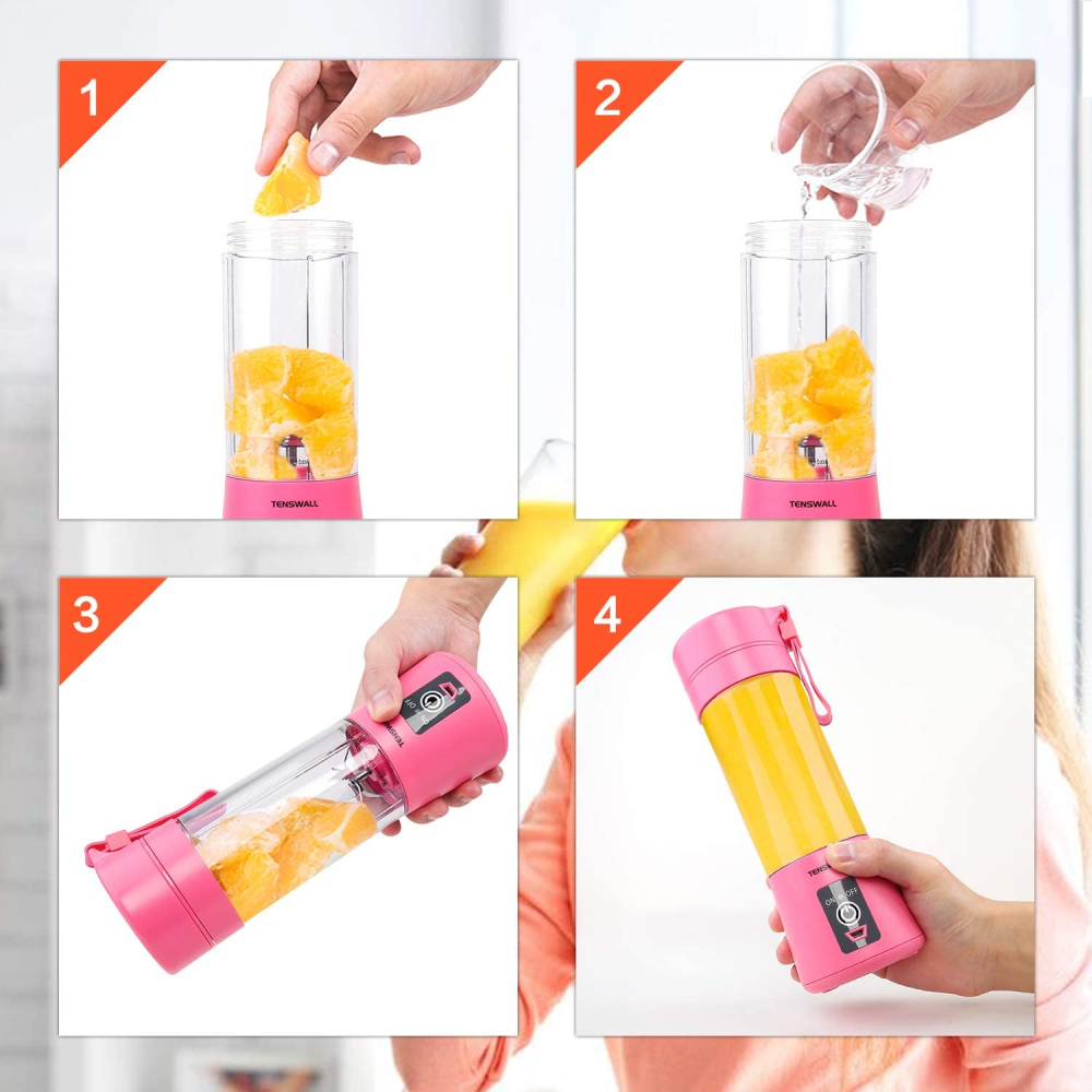 Licuadora Portátil Personal 6 Cuchillas Recargable Usb