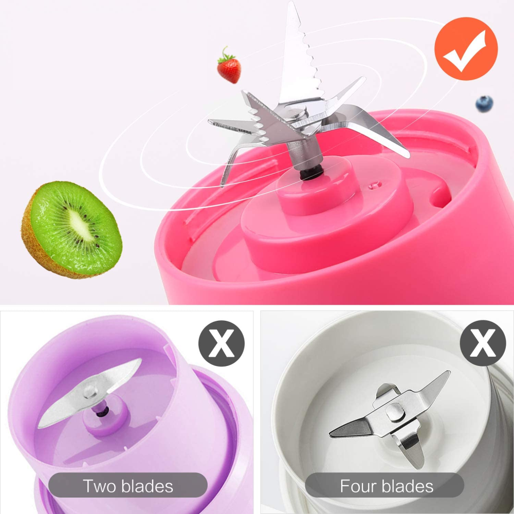 Licuadora Portátil Personal 6 Cuchillas Recargable Usb