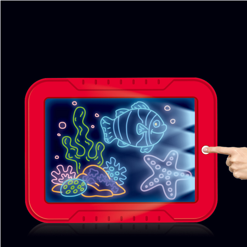 Tableta De Dibujo Con Luz Led Magic Pad 6 Marcadores