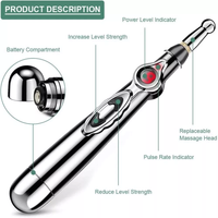 Thumbnail for Masajeador Pluma Eléctrica Acupuntura 3 En 1 De 9 Intensidad