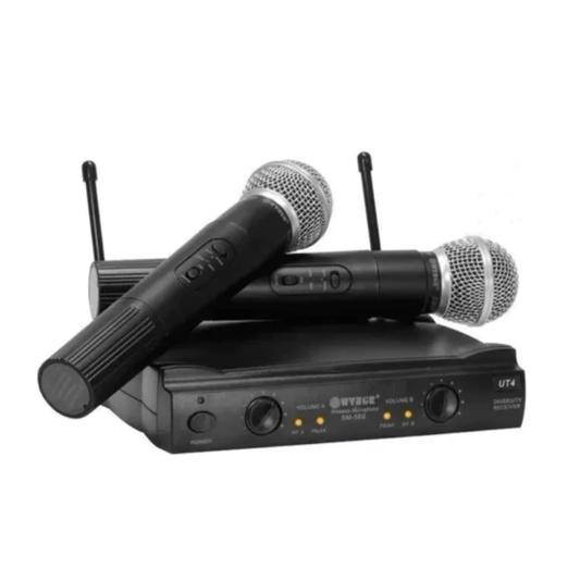 Kit Micrófonos Inalámbricos Wvngr Sm-58 Receptor Uhf Karaoke