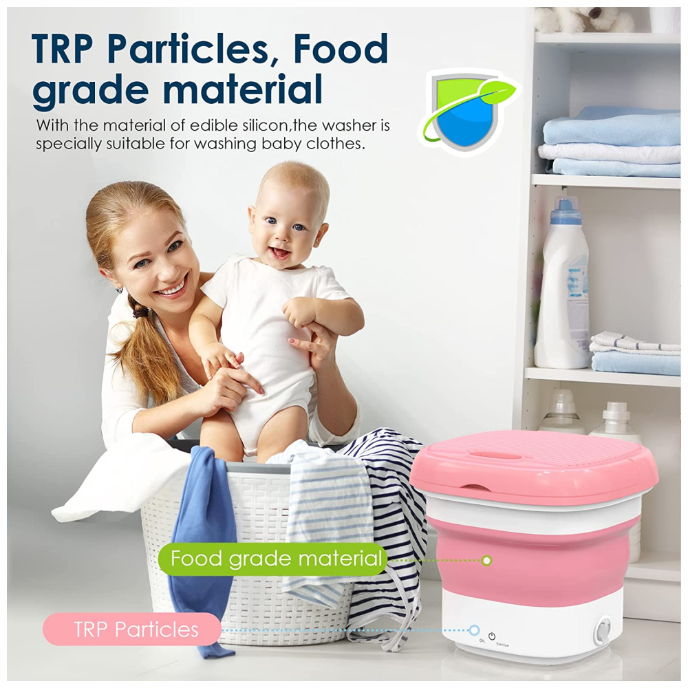 Mini Lavadora Portátil Pequeña Plegable Lavadora