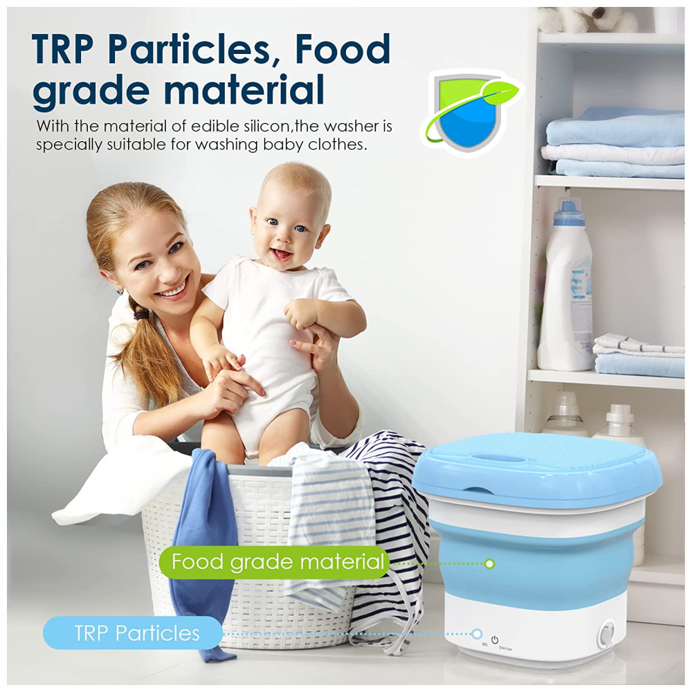 Mini Lavadora Portátil Pequeña Plegable Lavadora