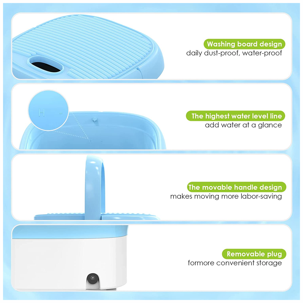 Mini Lavadora Portátil Pequeña Plegable Lavadora