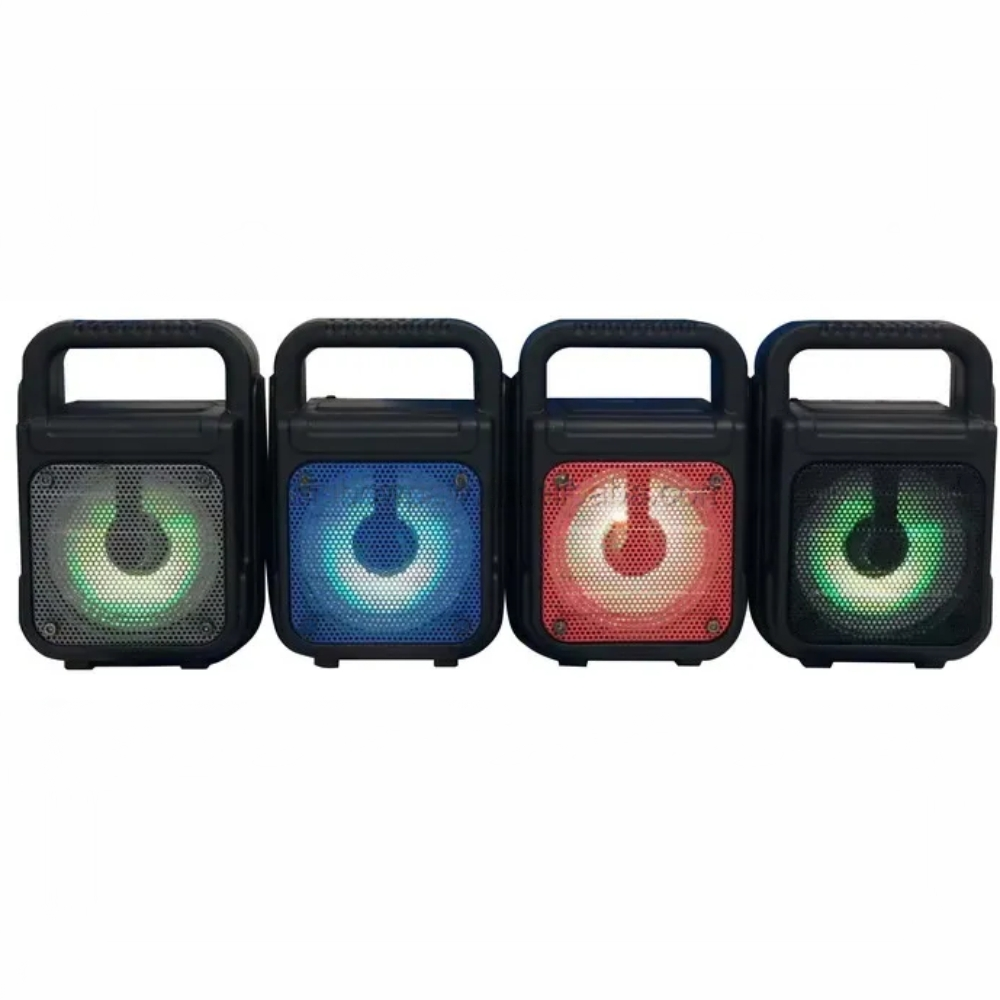 Mini Parlante Bluetooth Recargable Portátil Luces Led Gt1362