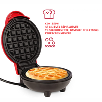 Thumbnail for Mini Waflera Eléctrica Antiadherente Waffles Clásico 350w