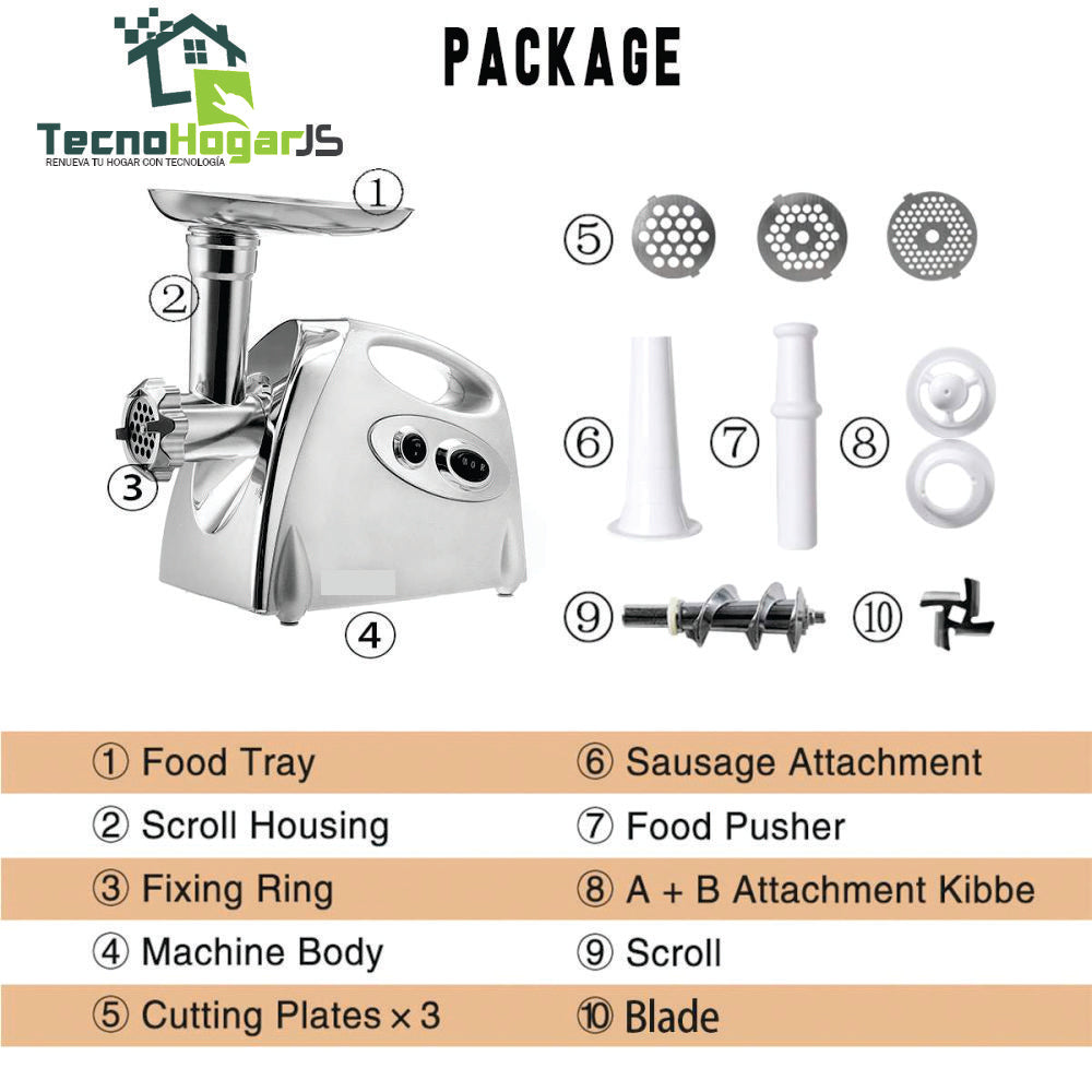 Molino Electrico Picador De Carne y Maíz Universal Royal 1200W
