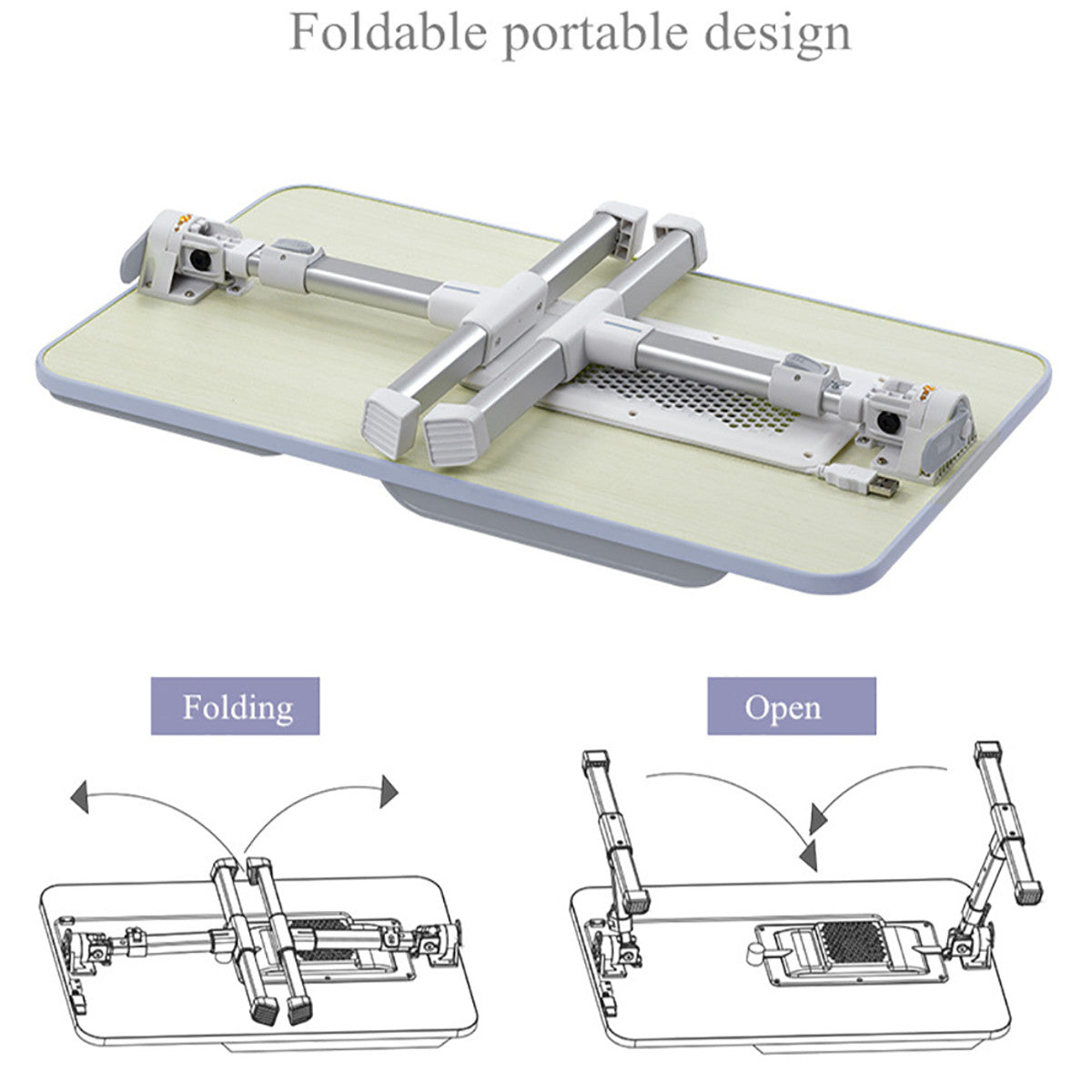 Mesa Multifuncional Ajustable Para Laptop Con Ventilador