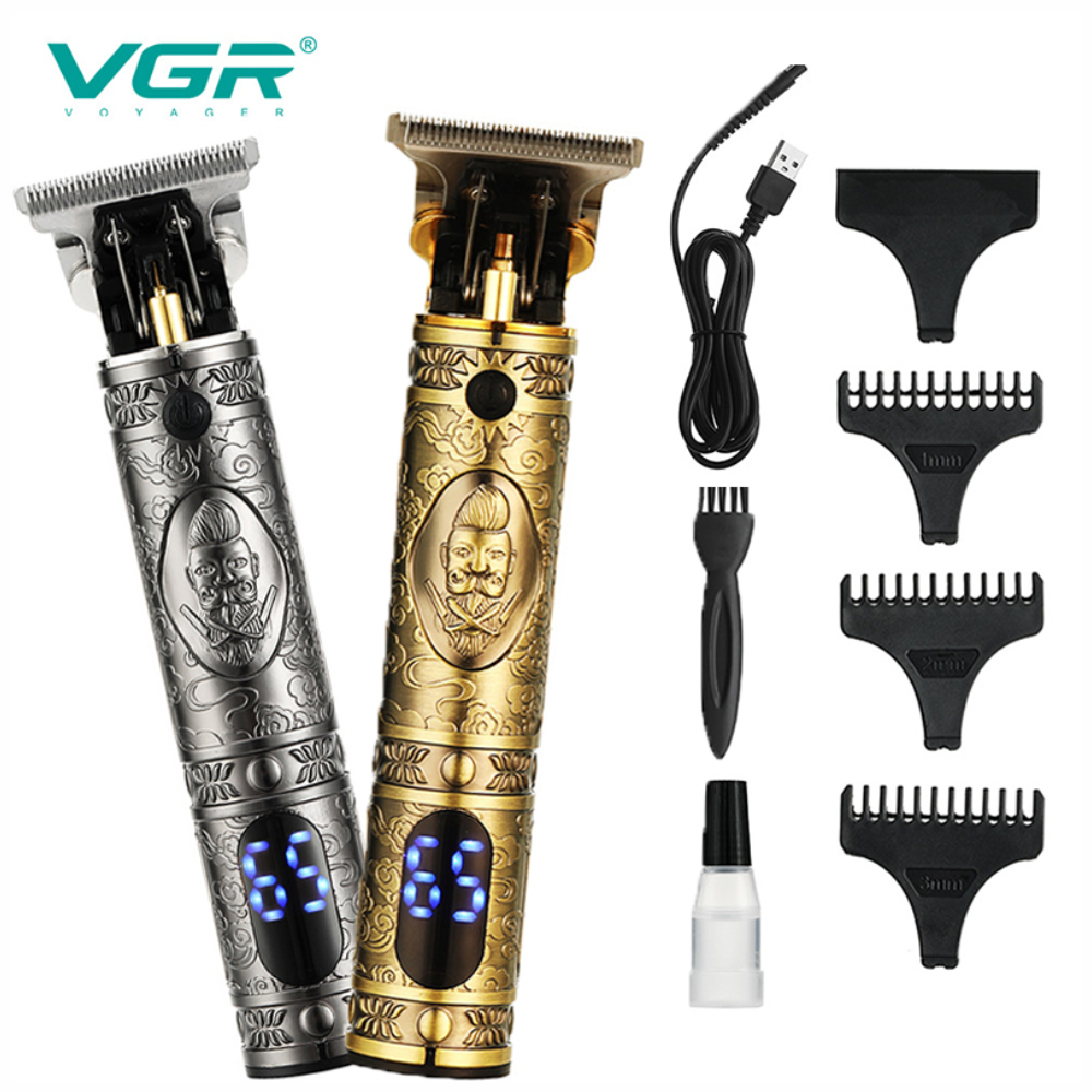 Máquina Patillera Recargable Vgr V-228 Diseño Pantalla Led
