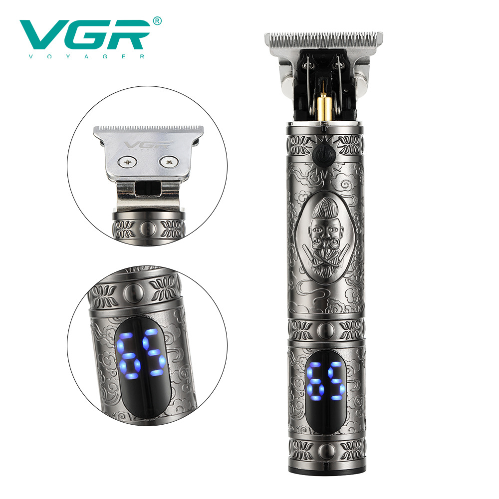 Máquina Patillera Recargable Vgr V-228 Diseño Pantalla Led