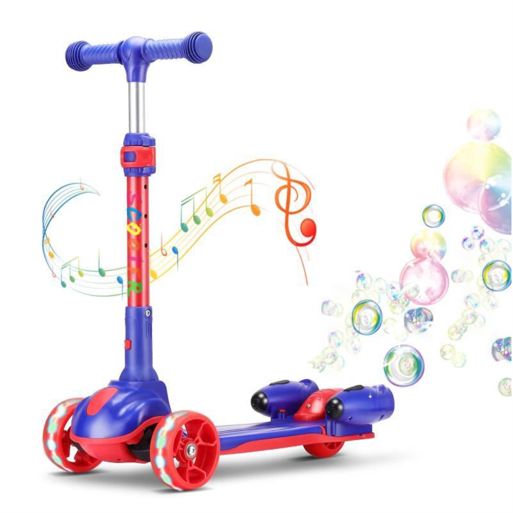 Patineta Scooter Para Niños Burbujas Bluetooth Led Music