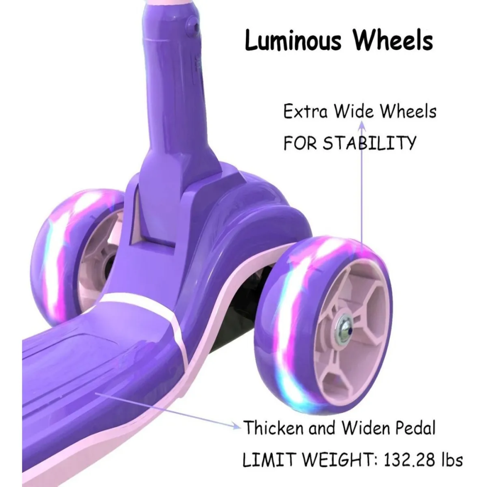 Patineta Scooter Para Niños Burbujas Bluetooth Led Music