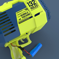 Thumbnail for Pistola De Burbujas Recargable 132 Agujeros Jabón Adicional