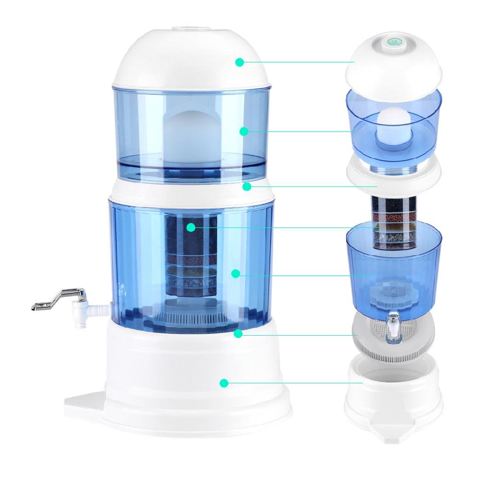 Purificador De Agua, Grifo Metálico 14 Litros