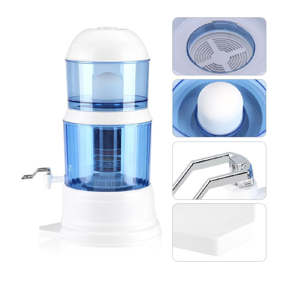 Purificador De Agua, Grifo Metálico 14 Litros