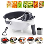 Rallador Multifuncional 9 En 1 Para Verduras Con Escurridor