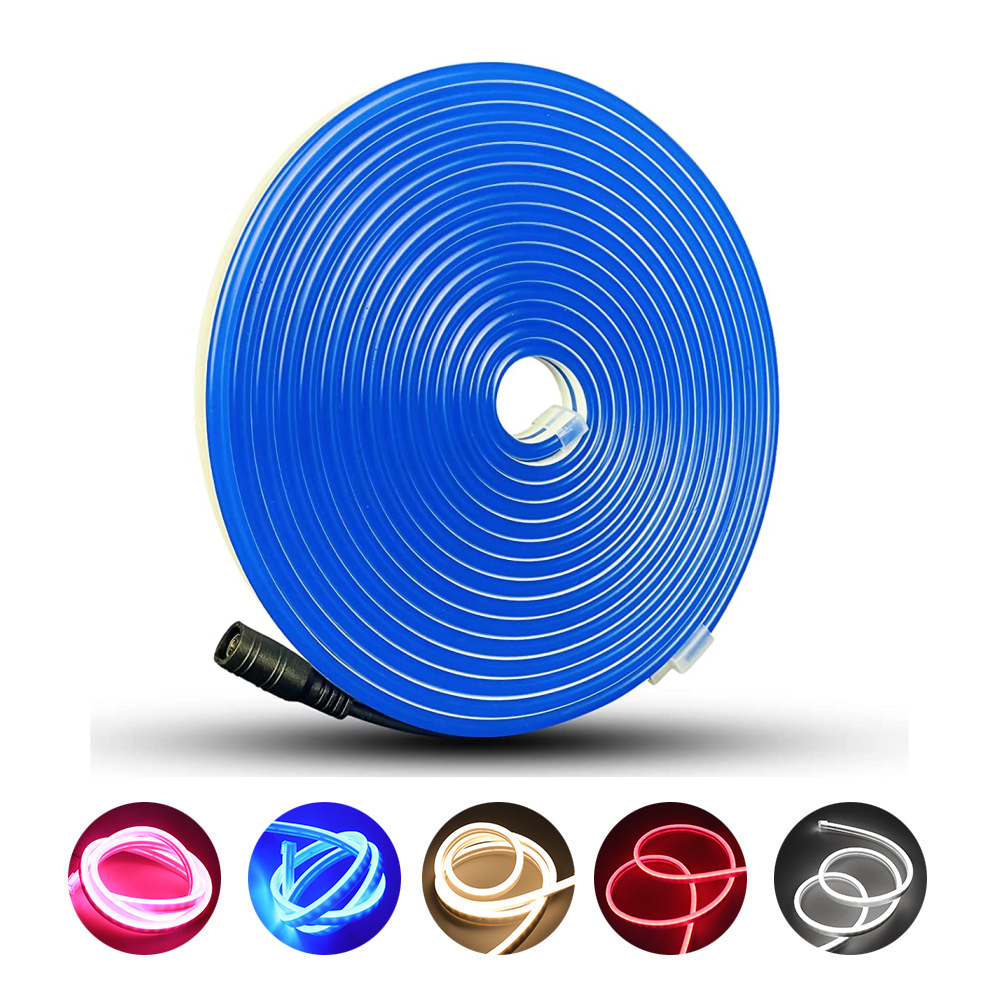 Luz Neon Flex Rollo De 5 Metros 12v Con Adaptador