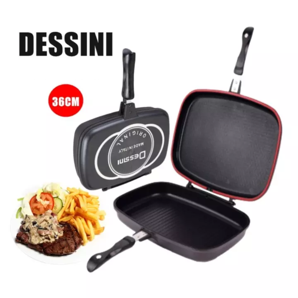 Sartén Doble Parrilla Dessini 36cm