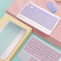 Thumbnail for Teclado Bluetooth Recargable Mouse Keyboard Color Pastel Kit