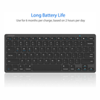 Teclado Bluetooth Wireless Keyboard Mac Pc Tablet Cel