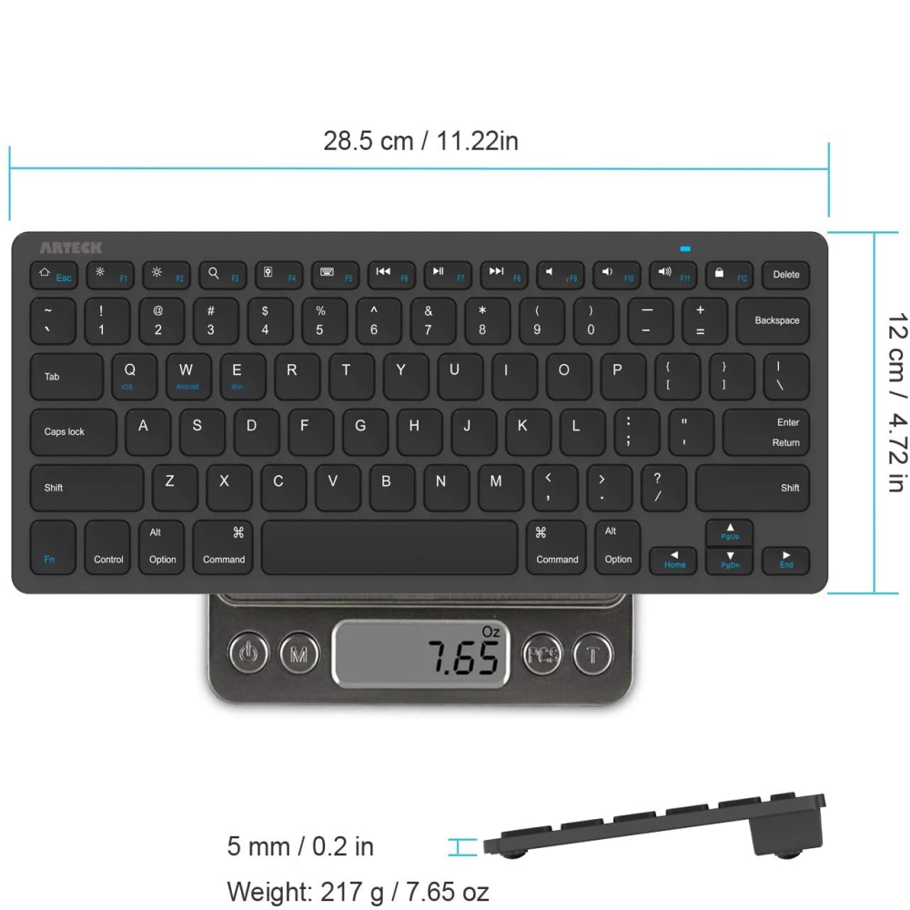 Teclado Bluetooth Wireless Keyboard Mac Pc Tablet Cel