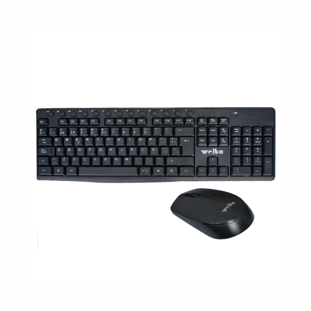 Combo Teclado Inalambrico Receptor Usb Weibo 8012
