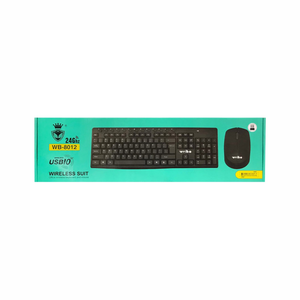 Combo Teclado Inalambrico Receptor Usb Weibo 8012