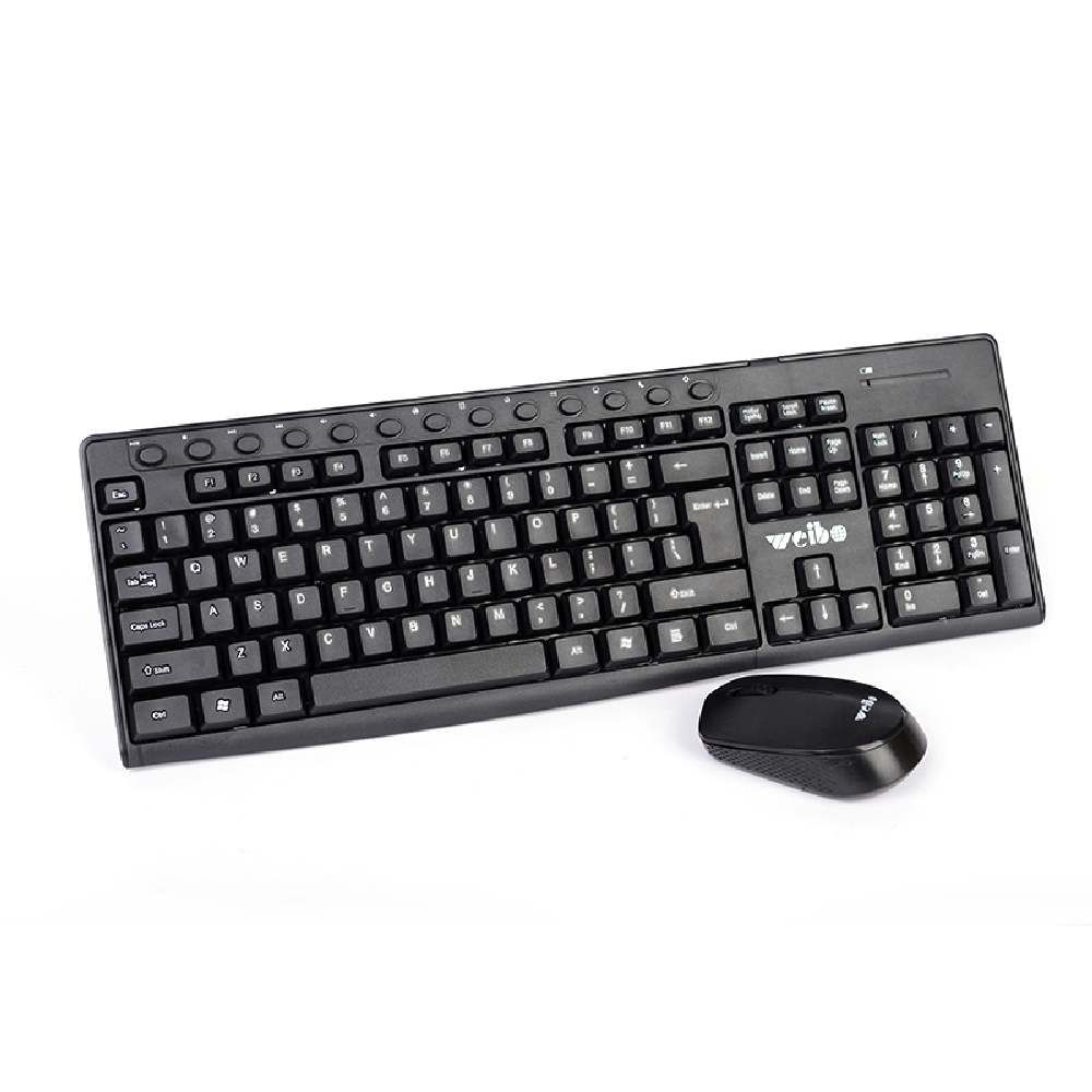 Combo Teclado Inalambrico Receptor Usb Weibo 8012