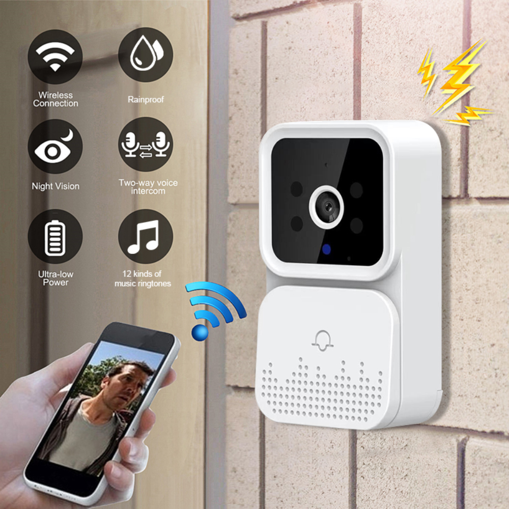 Video Portero Timbre Dual Inalámbrico Visión Nocturna Hd