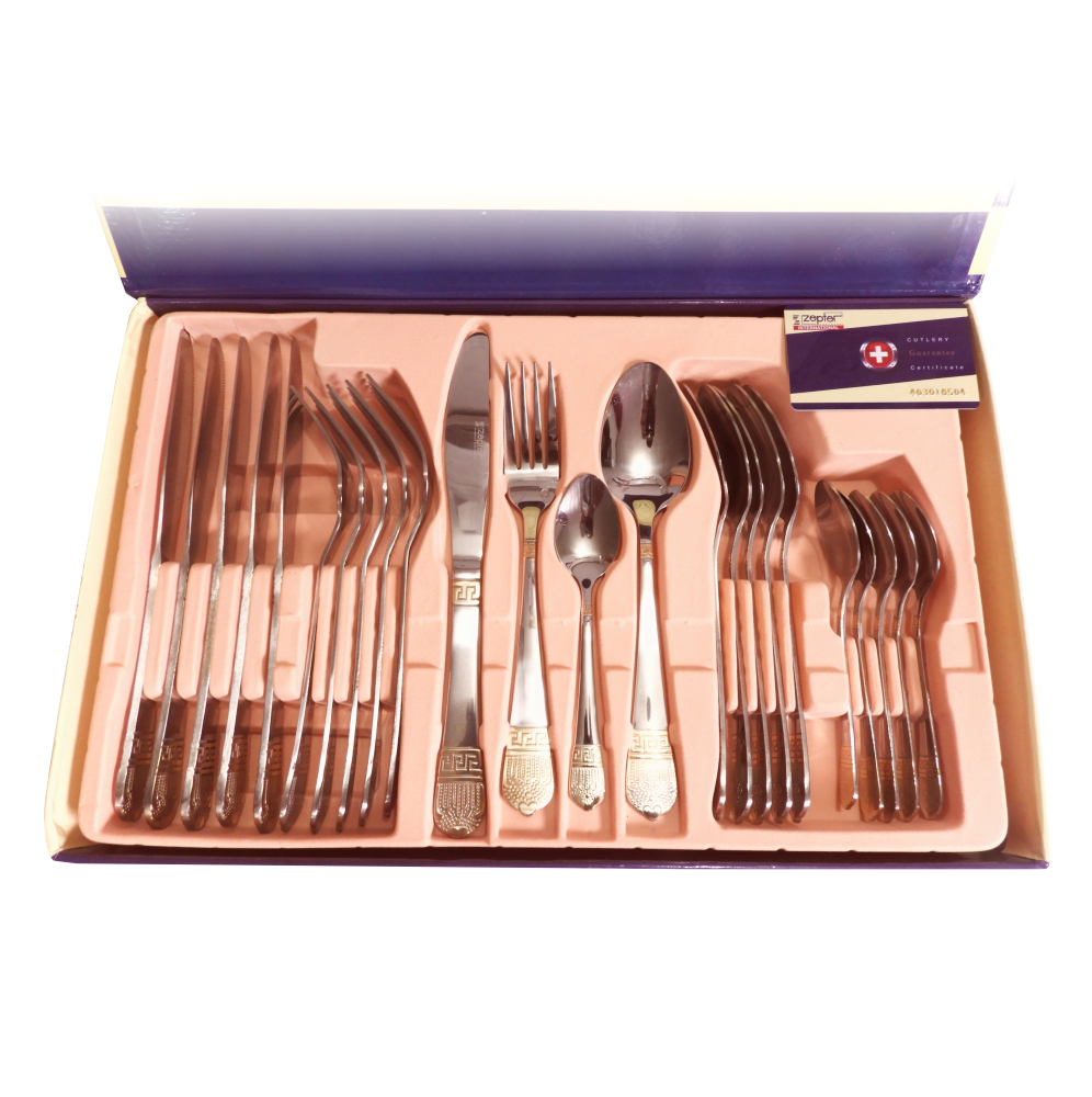 Juego De Cubiertos Acero Inoxidable 24pcs + Estuche