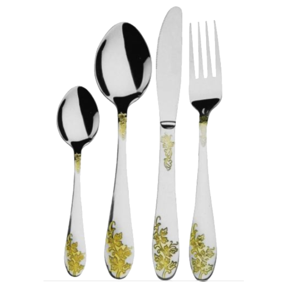 Juego De Cubiertos Acero Inoxidable 24pcs + Estuche