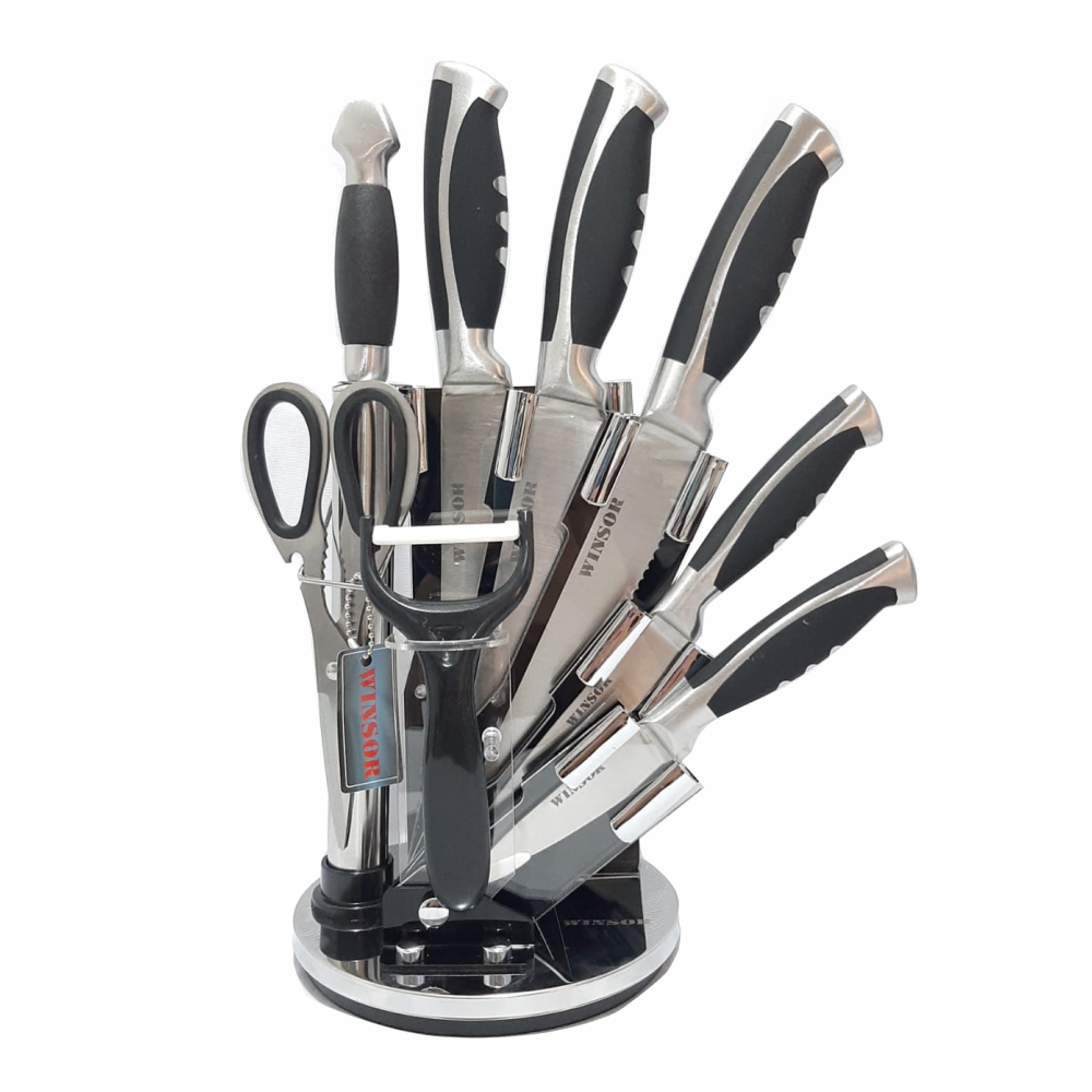 Juego De Cuchillos Winsor En Acero Inoxidable X9 Pcs