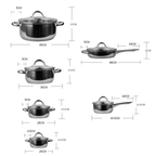 Juego De Ollas Acero Quirúrgico Swisshome 13 Incluye Tetera