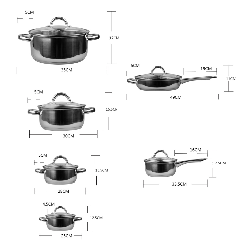Juego De Ollas Acero Quirúrgico Swisshome 13 Incluye Tetera