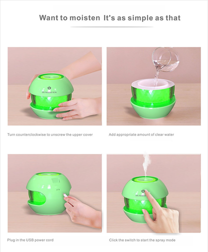 Difusor De Aromas Magic Diamond Con Luz Led Ultrasónico