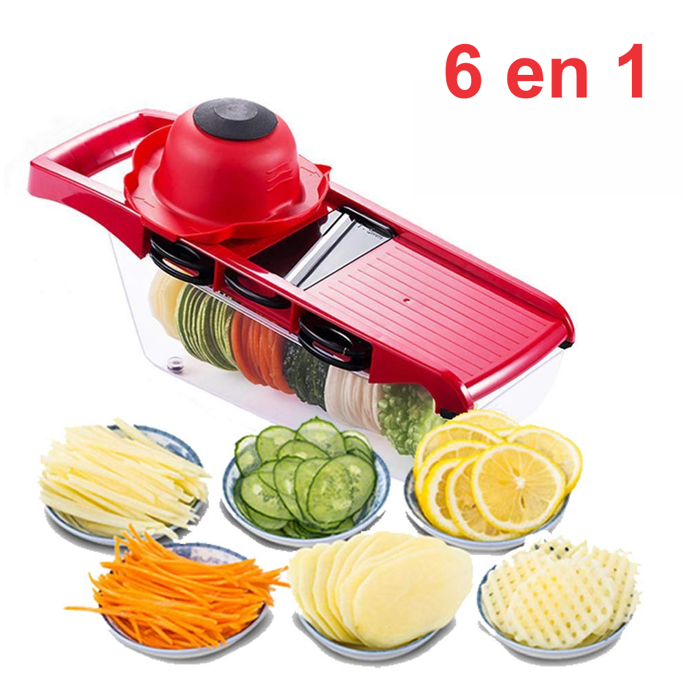 Rallador De Vegetales 6 En 1 Multifuncional Mandolina Qsheng